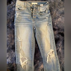 eunina Bella super high rise skinny ankle jeans size 3